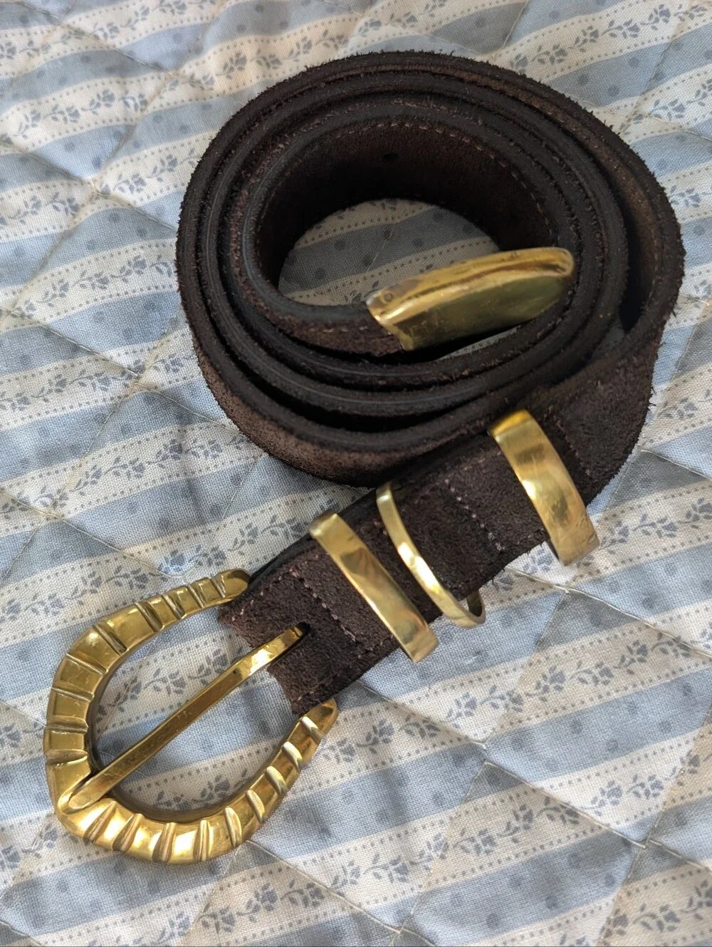 Natalie Borton Belt - Brown Suede Size 1